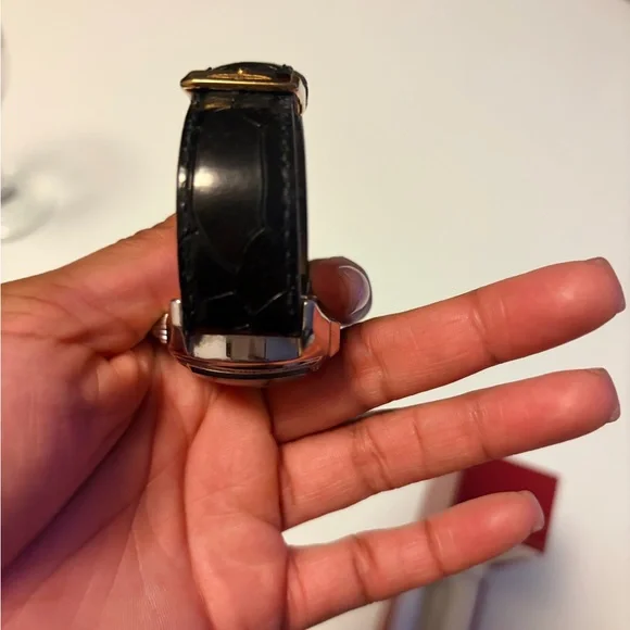 Women’s Invicta Swiss Diamond-Style Silver Watch with Black Leather Strap - Picture 4 of 9